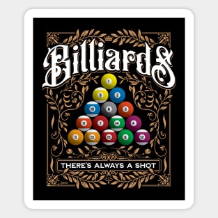 Billiards Pool Balls Vintage Style Pool Player Design Magnet